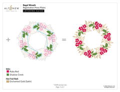 Betterpress Plates Regal Wreath Registration Press Plate Set