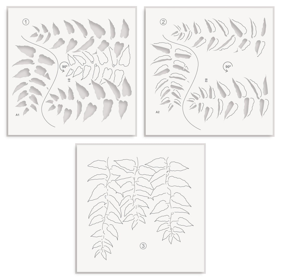 Betterpress Plates & Stencil Bundle Cascading Vines