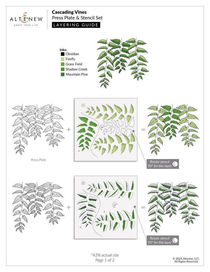 Betterpress Plates & Stencil Bundle Cascading Vines