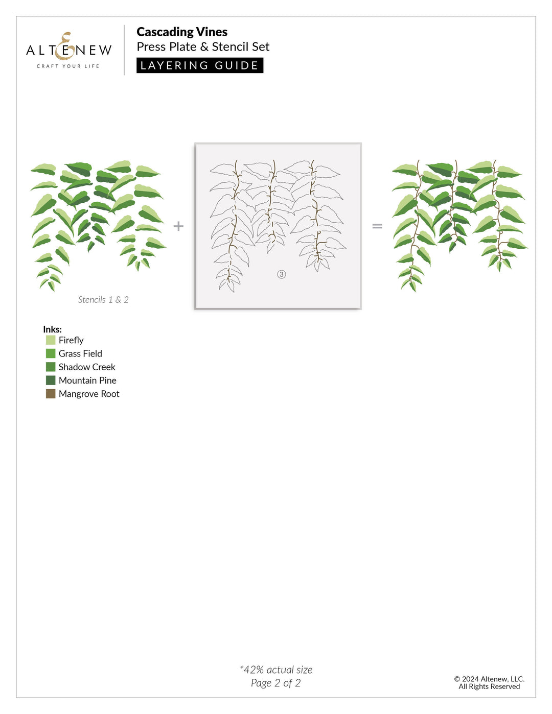 Betterpress Plates & Stencil Bundle Cascading Vines