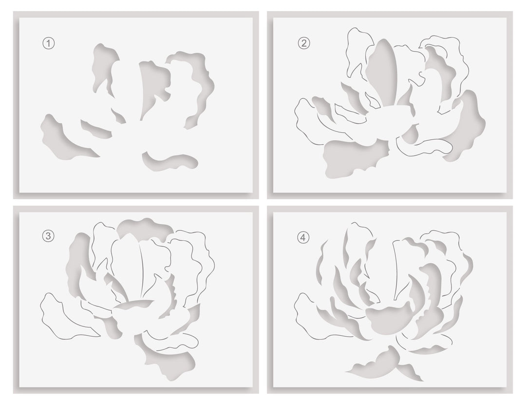 Betterpress Plates & Stencil Bundle Magical Peony