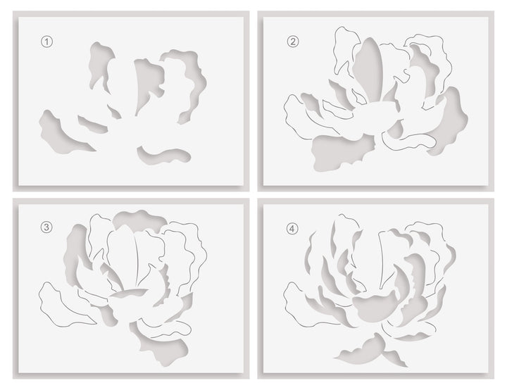 Betterpress Plates & Stencil Bundle Magical Peony