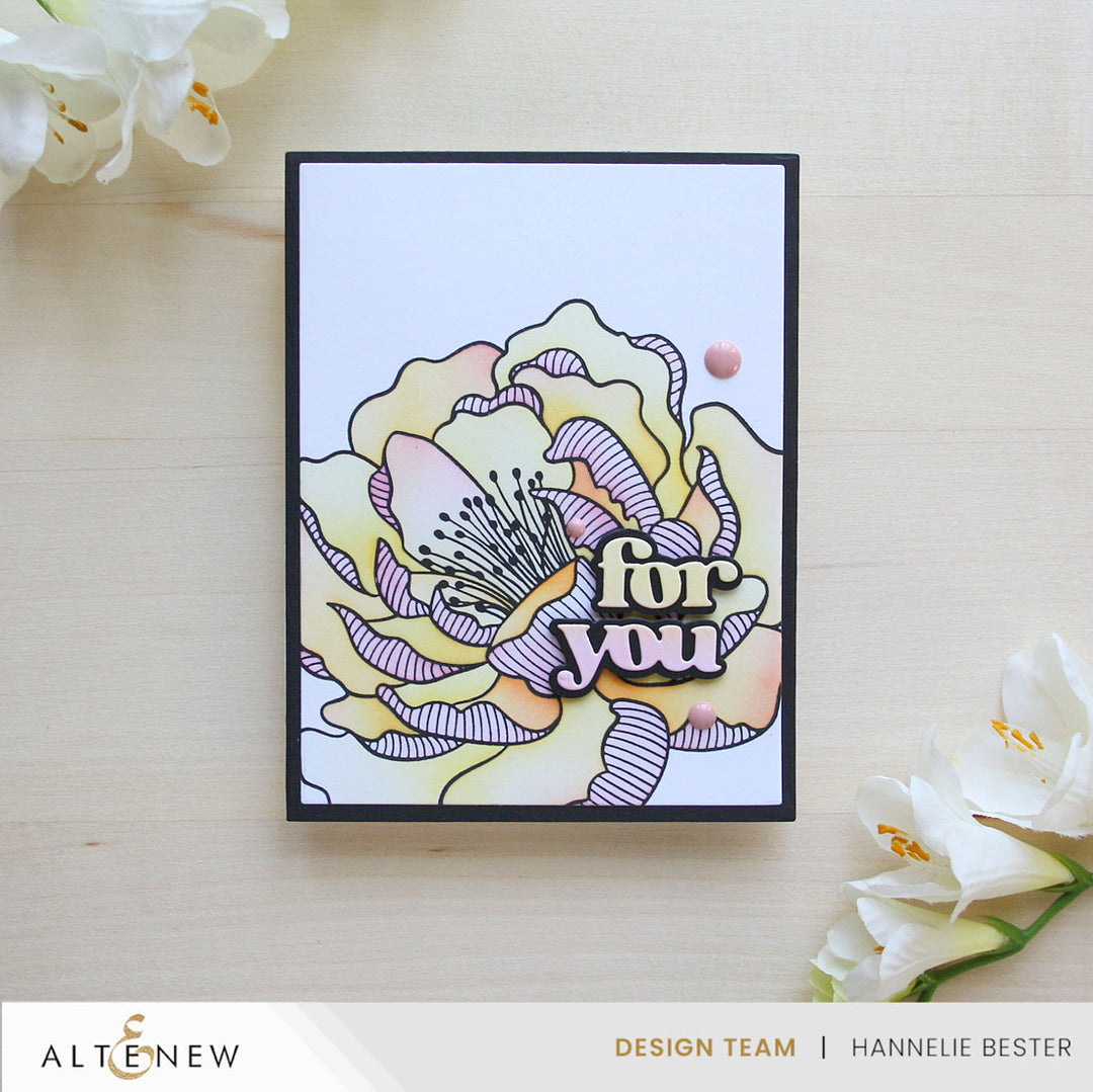 Betterpress Plates & Stencil Bundle Magical Peony