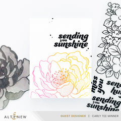 Betterpress Plates & Stencil Bundle Magical Peony