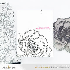Betterpress Plates & Stencil Bundle Magical Peony