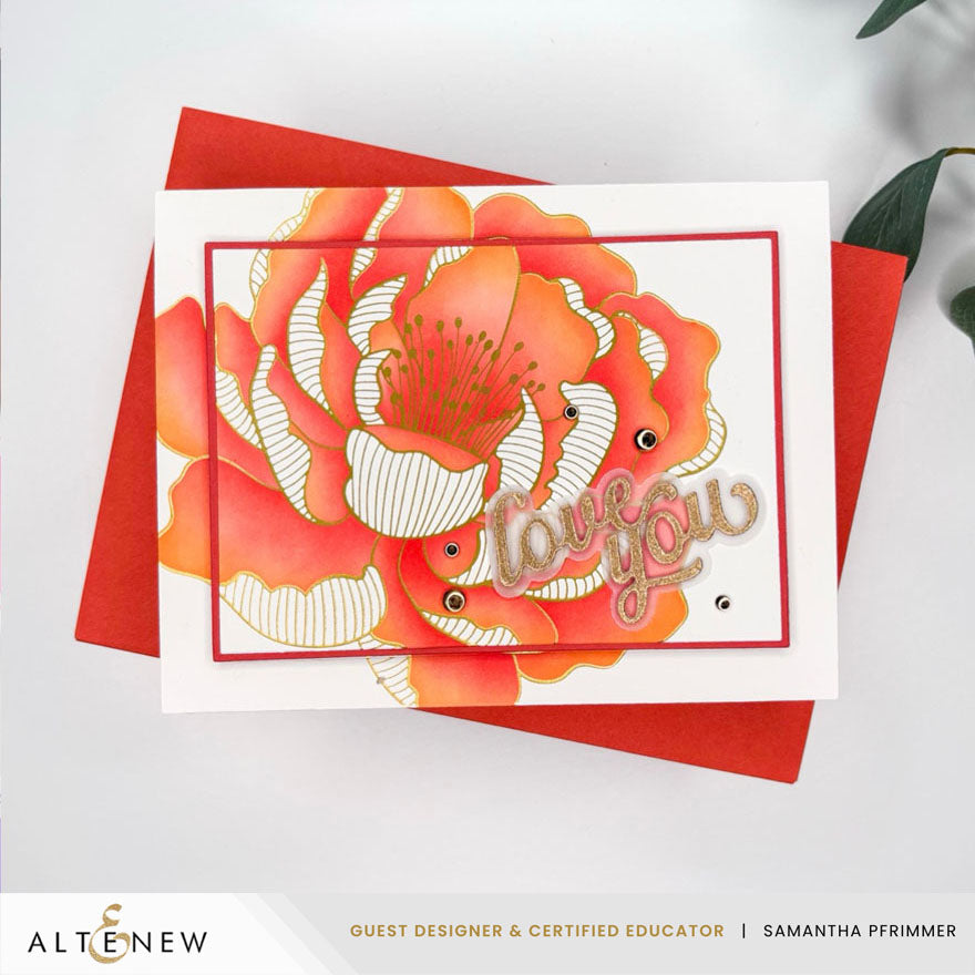 Betterpress Plates & Stencil Bundle Magical Peony