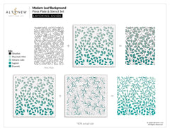 Betterpress Plates & Stencil Bundle Modern Leaf