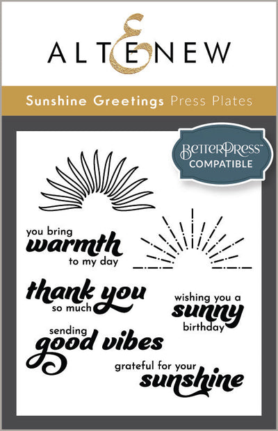 Betterpress Plates Sunshine Greetings Press Plate Set