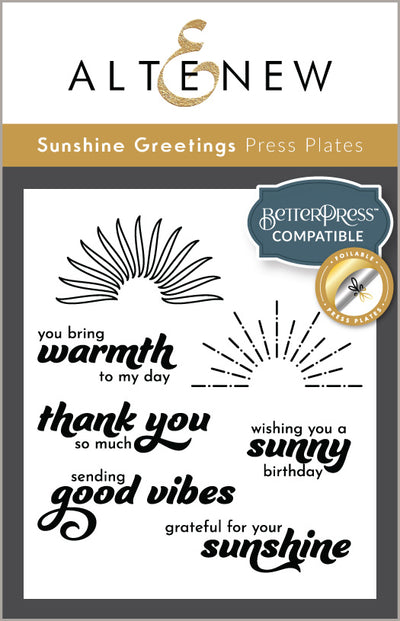 Betterpress Plates Sunshine Greetings Press Plates/Foil Plates