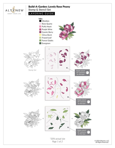 Build-A-Flower Bundle Build-A-Garden: Lovely Rose Peony & Add-on Die Bundle