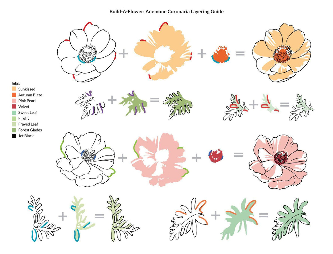 Build-A-Flower Set Build-A-Flower: Anemone Coronaria Layering Stamp & Die Set