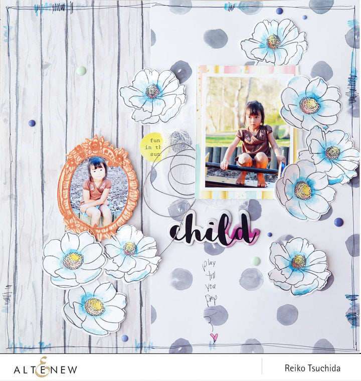 Build-A-Flower Set Build-A-Flower: Anemone Coronaria Layering Stamp & Die Set