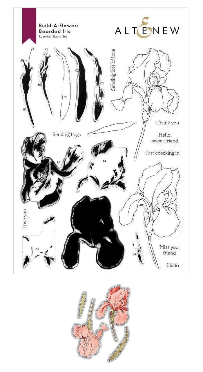 Build-A-Flower Set Build-A-Flower: Bearded Iris Layering Stamp & Die Set