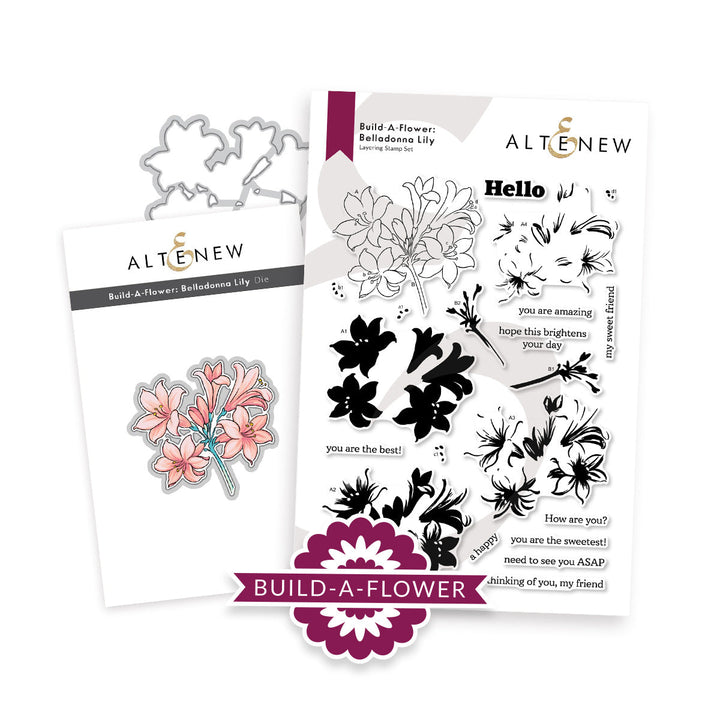 Build-A-Flower Set Build-A-Flower: Belladonna Lily Layering Stamp & Die Set