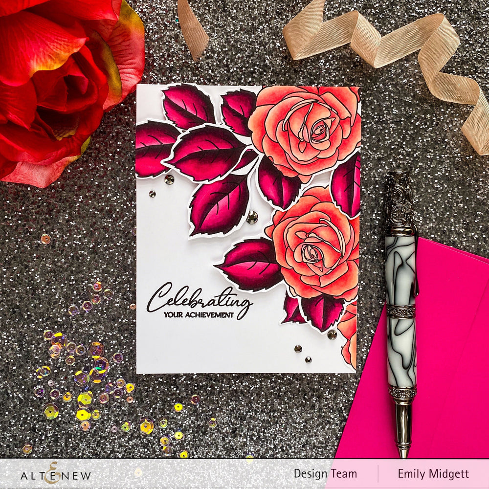 Build-A-Flower Set Build-A-Flower: Bellaroma Hybrid Tea Rose Layering Stamp & Die Set