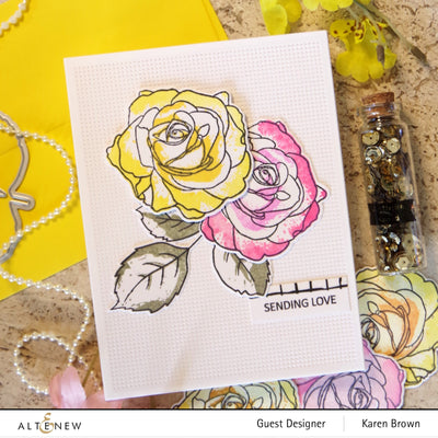 Build-A-Flower Set Build-A-Flower: Bellaroma Hybrid Tea Rose Layering Stamp & Die Set