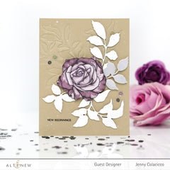 Build-A-Flower Set Build-A-Flower: Bellaroma Hybrid Tea Rose Layering Stamp & Die Set