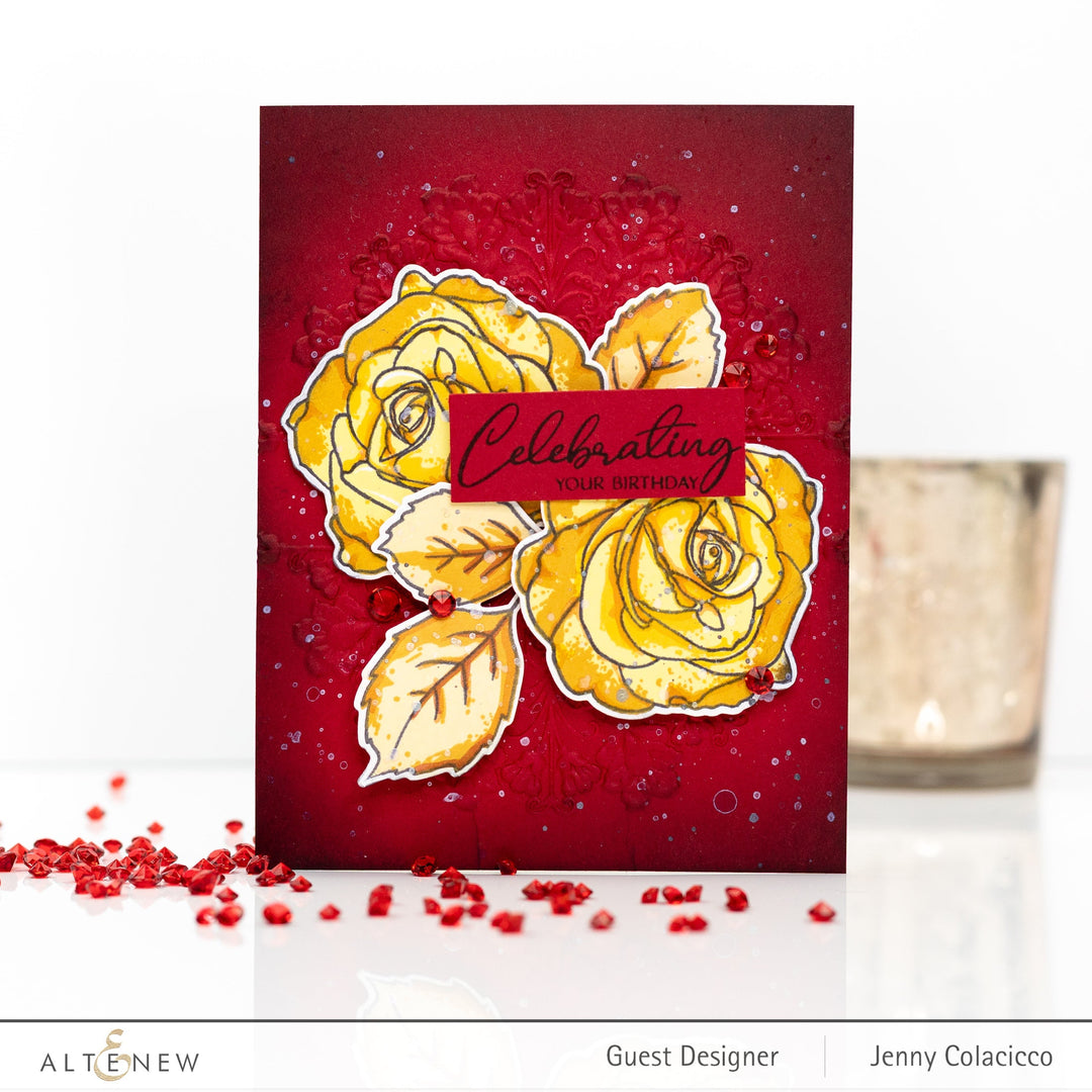 Build-A-Flower Set Build-A-Flower: Bellaroma Hybrid Tea Rose Layering Stamp & Die Set