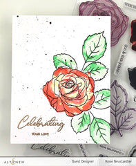 Build-A-Flower Set Build-A-Flower: Bellaroma Hybrid Tea Rose Layering Stamp & Die Set