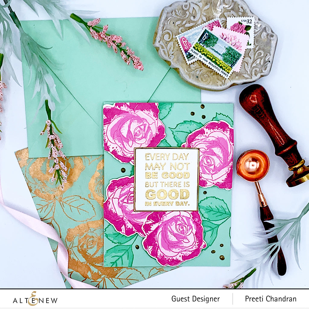 Build-A-Flower Set Build-A-Flower: Bellaroma Hybrid Tea Rose Layering Stamp & Die Set