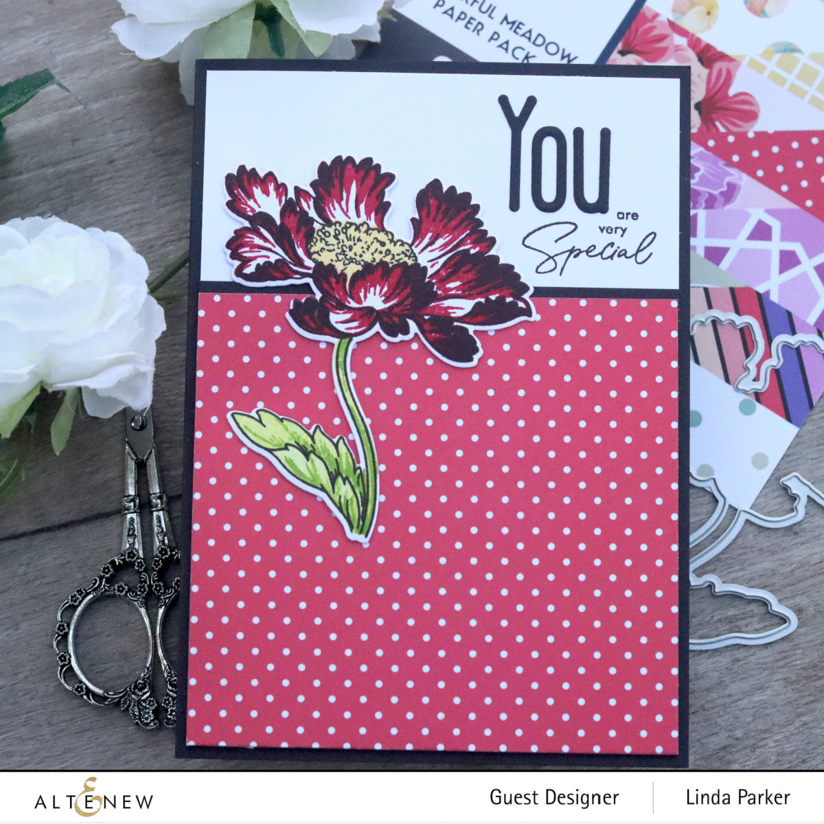 Build-A-Flower Set Build-A-Flower: Candystripe Cosmos Layering Stamp & Die Set