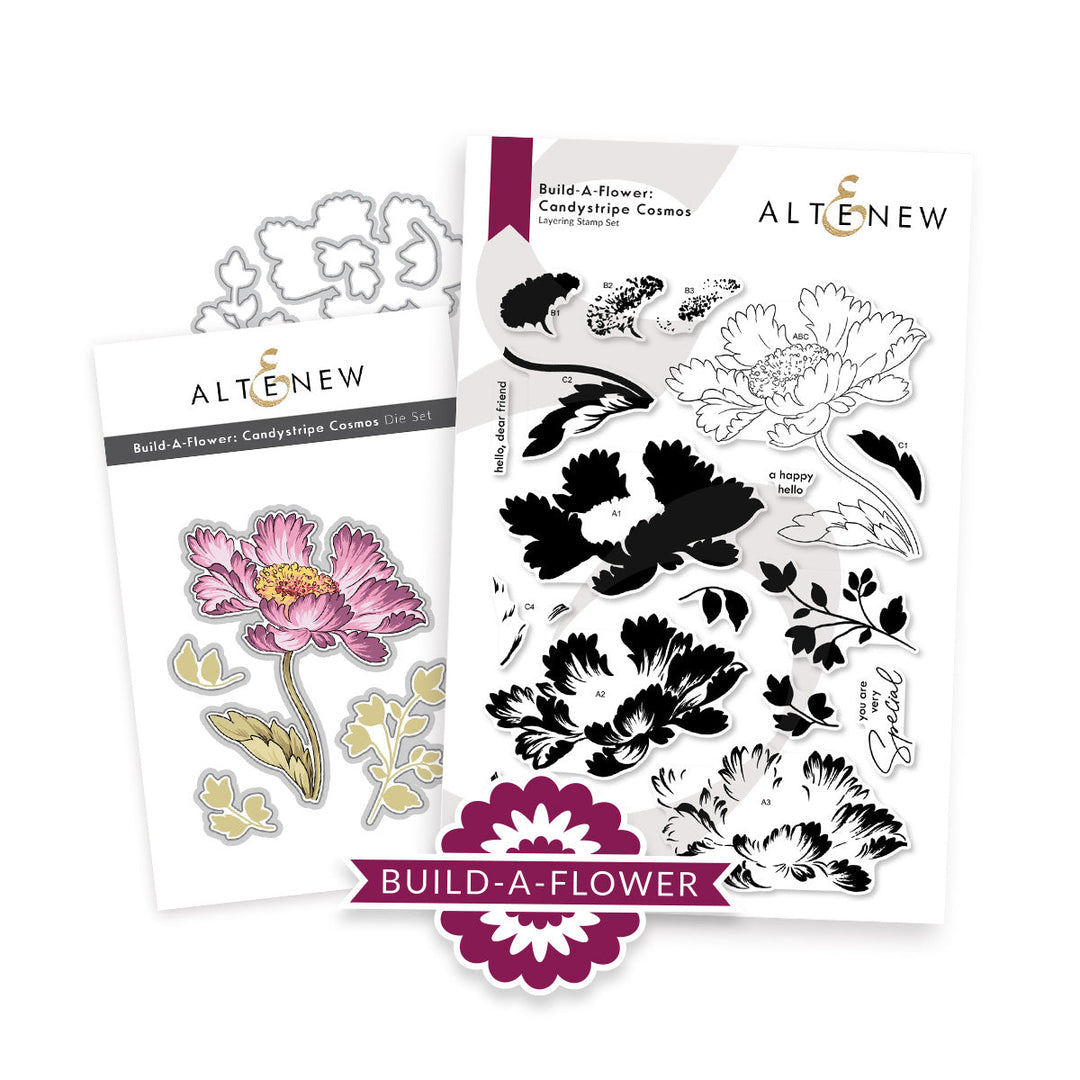 Build-A-Flower Set Build-A-Flower: Candystripe Cosmos Layering Stamp & Die Set