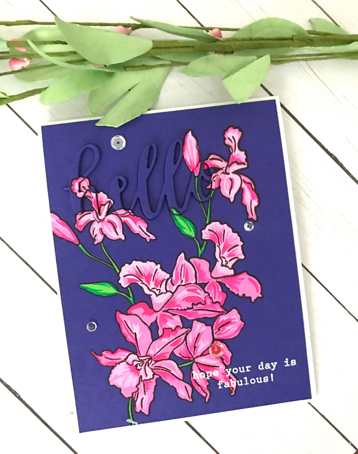 Build-A-Flower Set Build-A-Flower: Cattleya Layering Stamp & Die Set