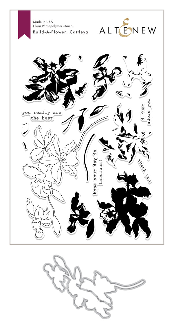 Build-A-Flower Set Build-A-Flower: Cattleya Layering Stamp & Die Set