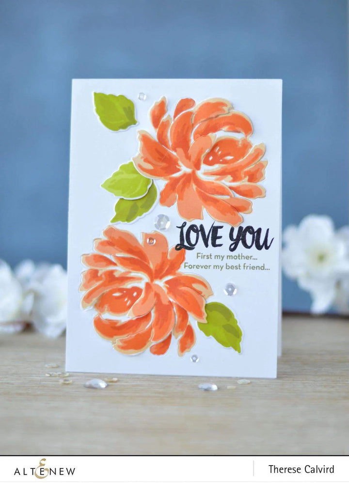 Build-A-Flower Set Build-A-Flower: Chrysanthemum Layering Stamp & Die Set