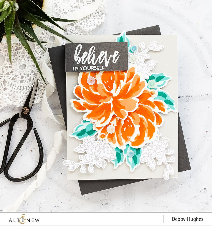 Build-A-Flower Set Build-A-Flower: Chrysanthemum Layering Stamp & Die Set