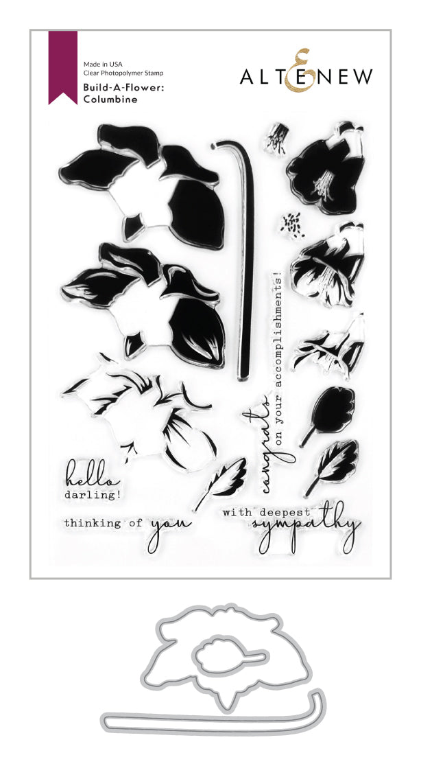Build-A-Flower Set Build-A-Flower: Columbine Layering Stamp & Die Set