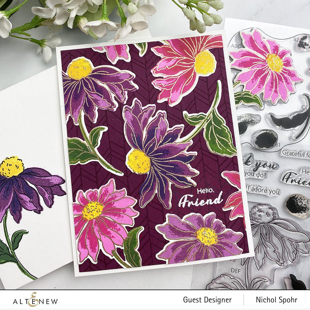 Build-A-Flower Set Build-A-Flower: Coneflower Layering Stamp & Die Set