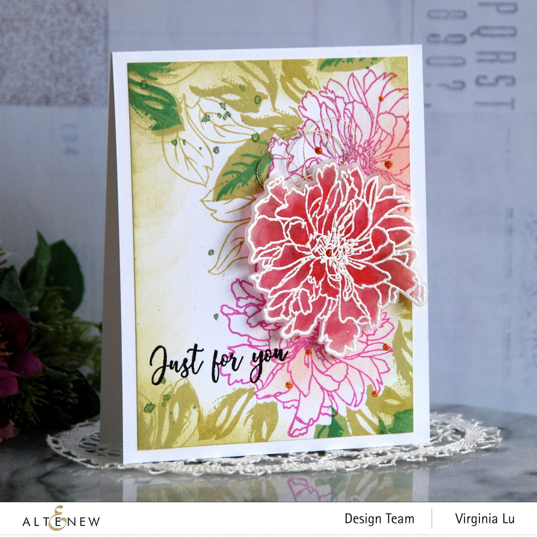 Build-A-Flower Set Build-A-Flower: Cora Louise Peony Layering Stamp & Die Set