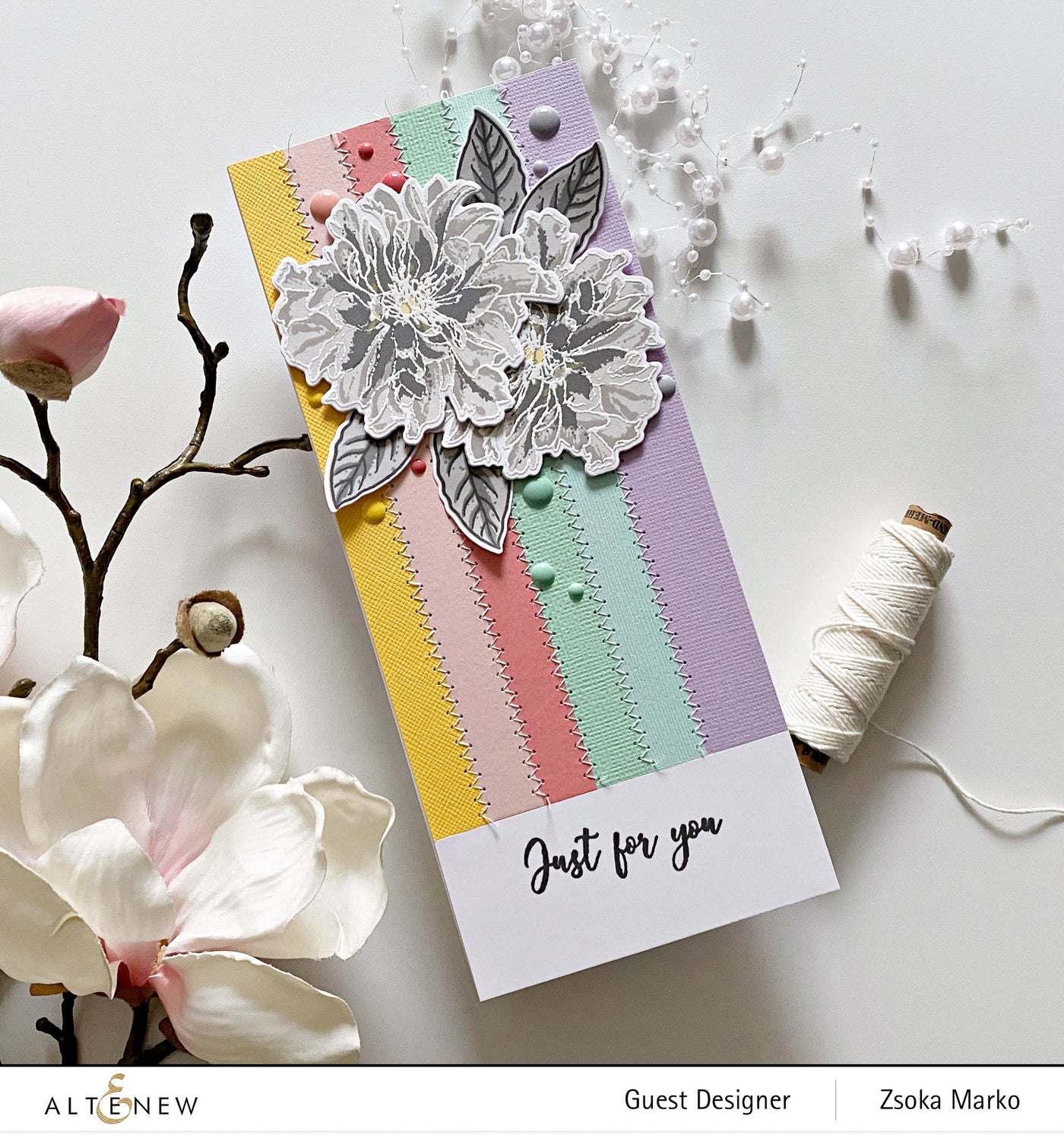 Build-A-Flower Set Build-A-Flower: Cora Louise Peony Layering Stamp & Die Set