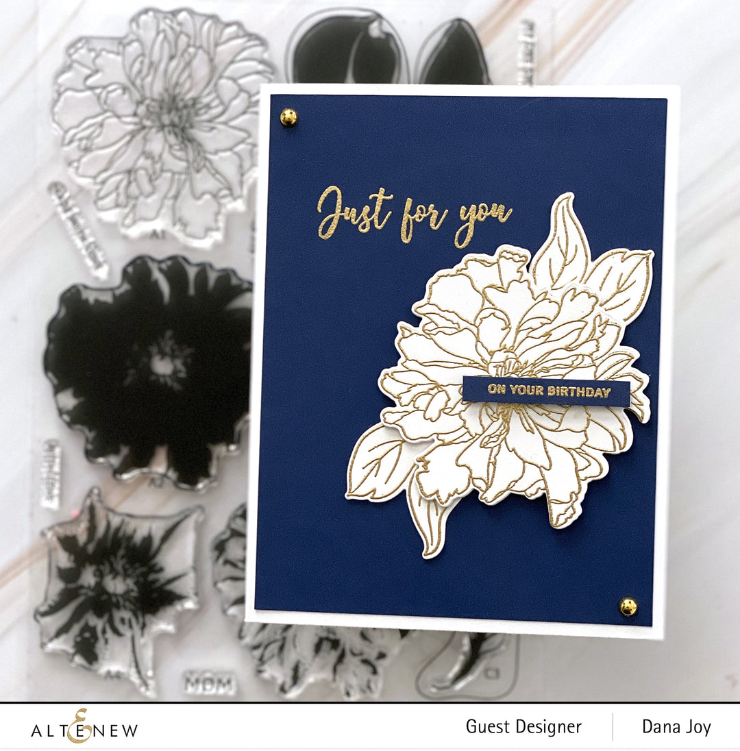 Build-A-Flower Set Build-A-Flower: Cora Louise Peony Layering Stamp & Die Set