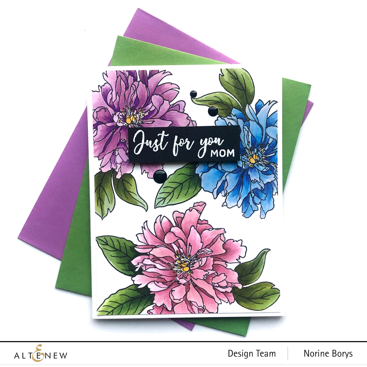 Build-A-Flower Set Build-A-Flower: Cora Louise Peony Layering Stamp & Die Set