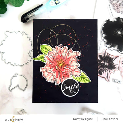 Build-A-Flower Set Build-A-Flower: Cora Louise Peony Layering Stamp & Die Set & Ink Bundle