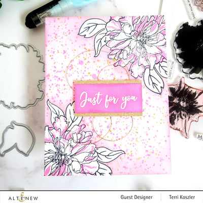 Build-A-Flower Set Build-A-Flower: Cora Louise Peony Layering Stamp & Die Set & Ink Bundle