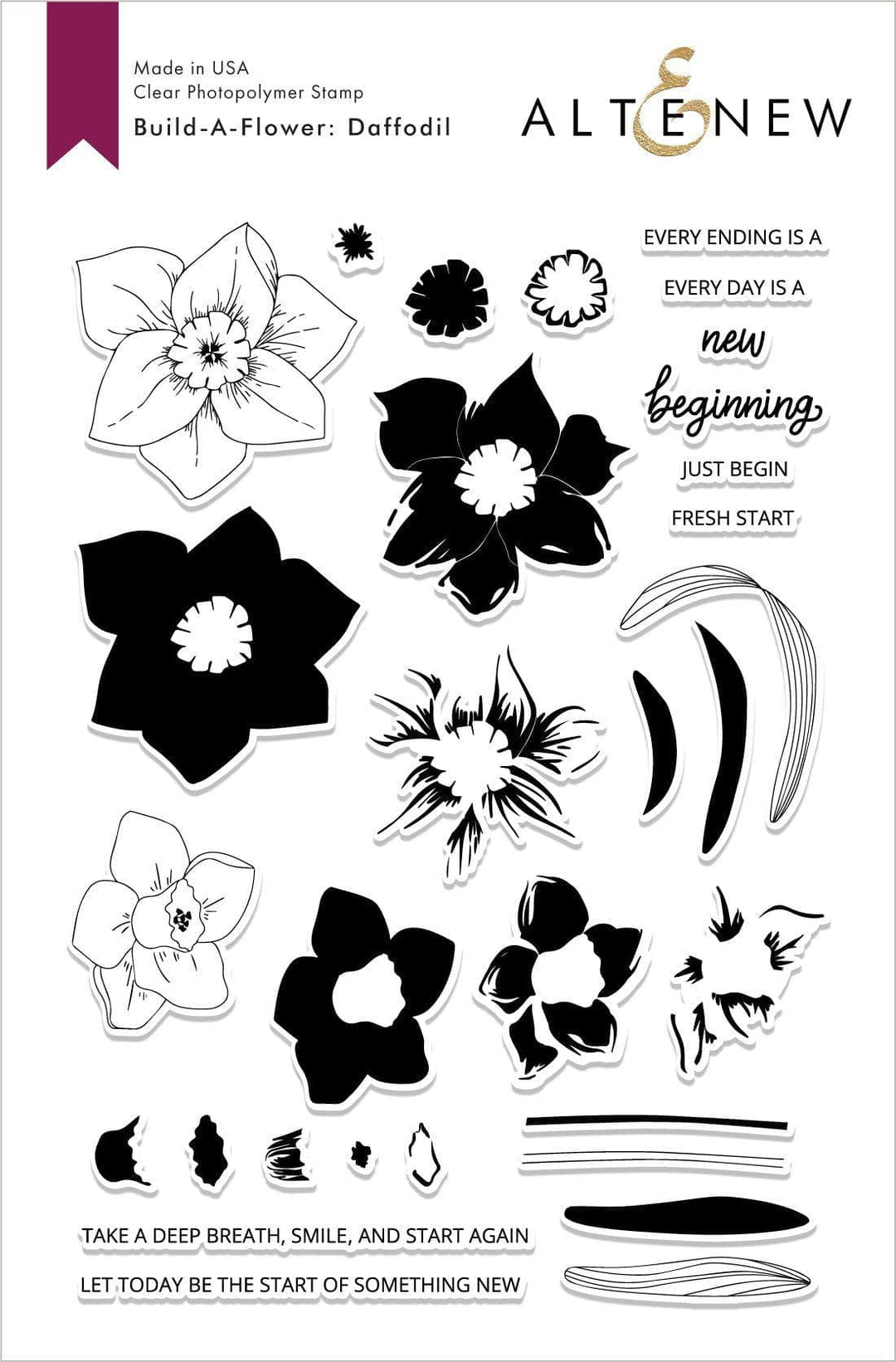 Build-A-Flower Set Build-A-Flower: Daffodil Layering Stamp & Die Set