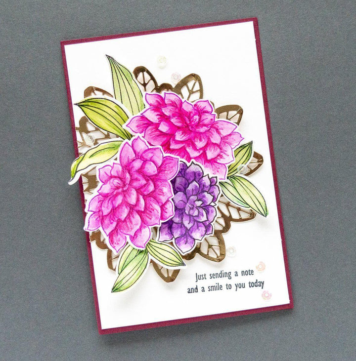 Build-A-Flower Set Build-A-Flower: Dahlia Layering Stamp & Die Set