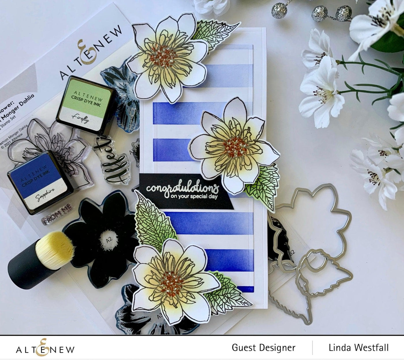 Build-A-Flower Set Build-A-Flower: Fashion Monger Dahlia Layering Stamp & Die Set