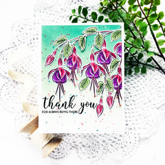 Build-A-Flower Set Build-A-Flower: Fuchsia Layering Stamp & Die Set