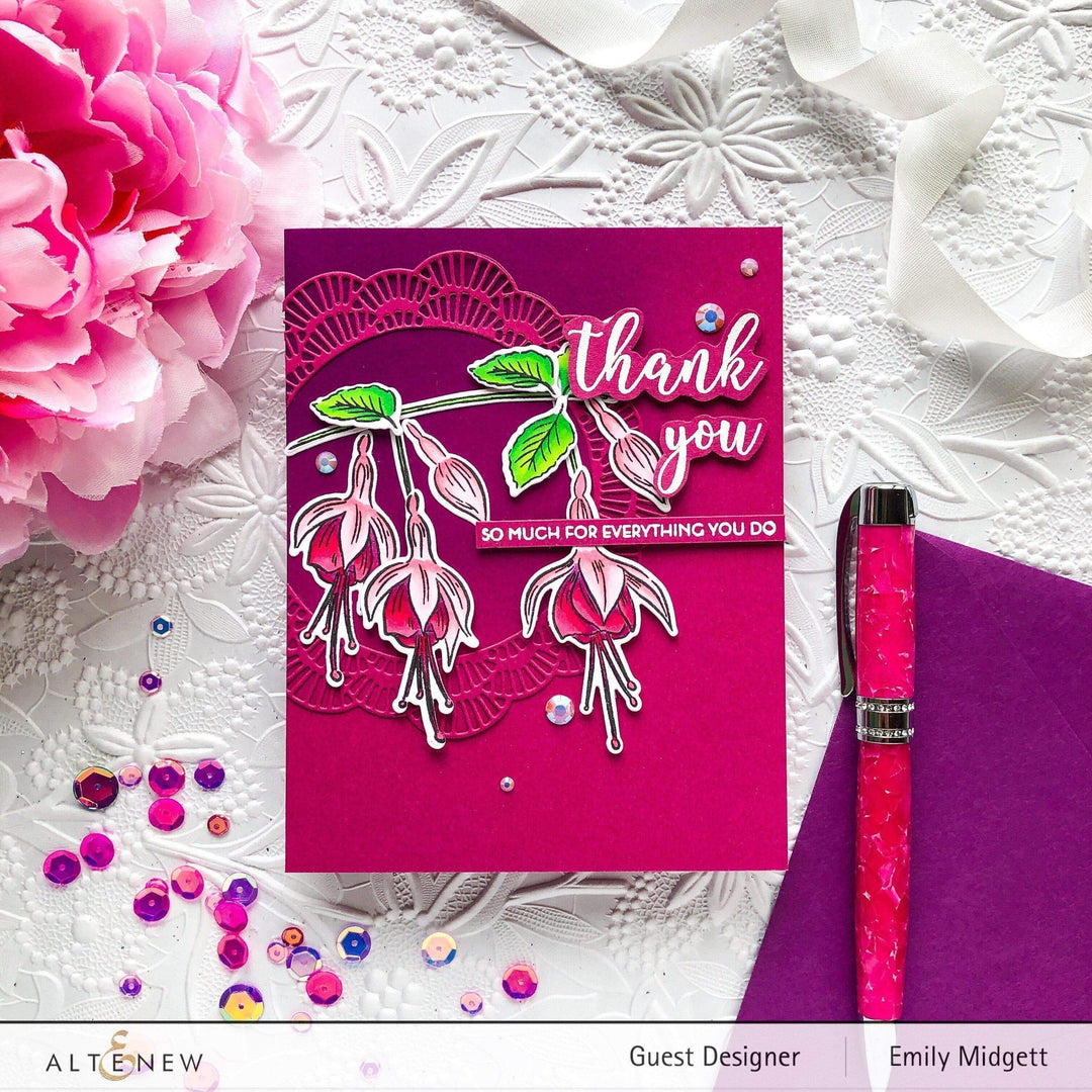 Build-A-Flower Set Build-A-Flower: Fuchsia Layering Stamp & Die Set