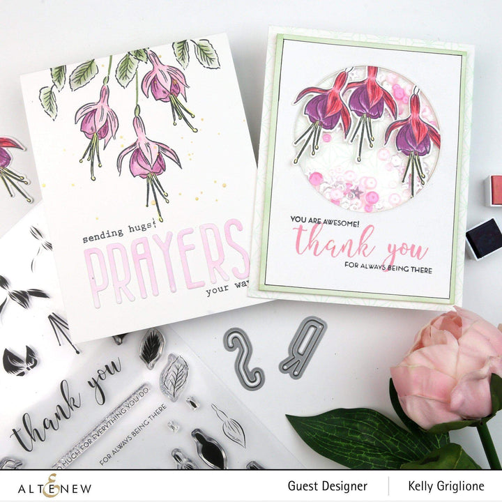 Build-A-Flower Set Build-A-Flower: Fuchsia Layering Stamp & Die Set
