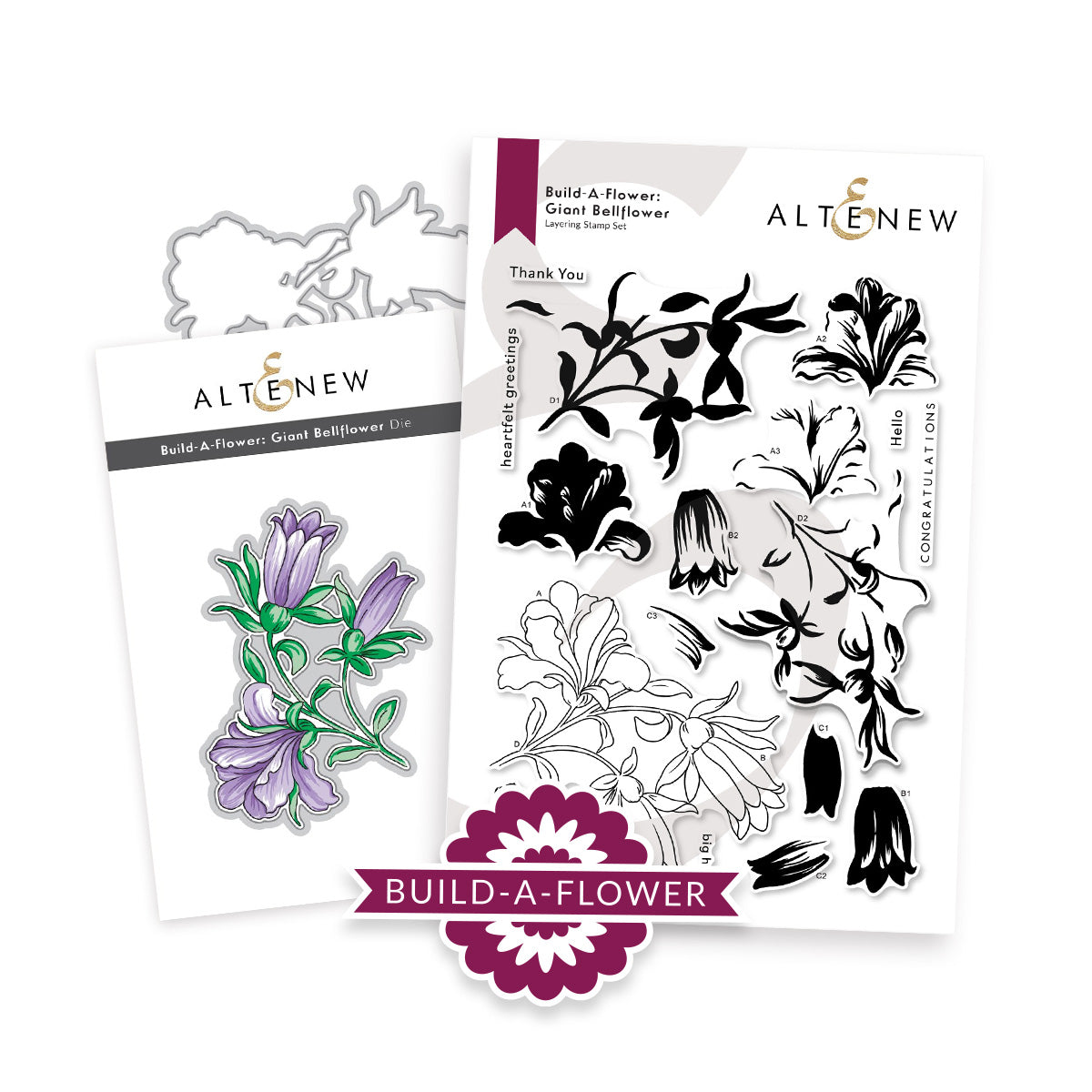 Build-A-Flower Set Build-A-Flower: Giant Bellflower Layering Stamp & Die Set