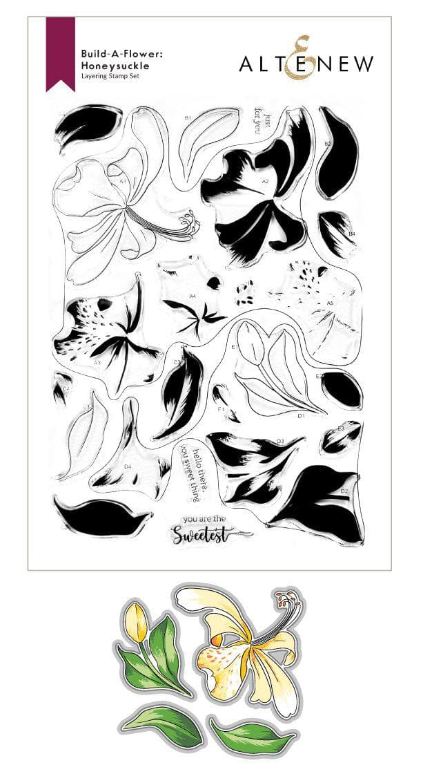 Build-A-Flower Set Build-A-Flower: Honeysuckle Layering Stamp & Die Set