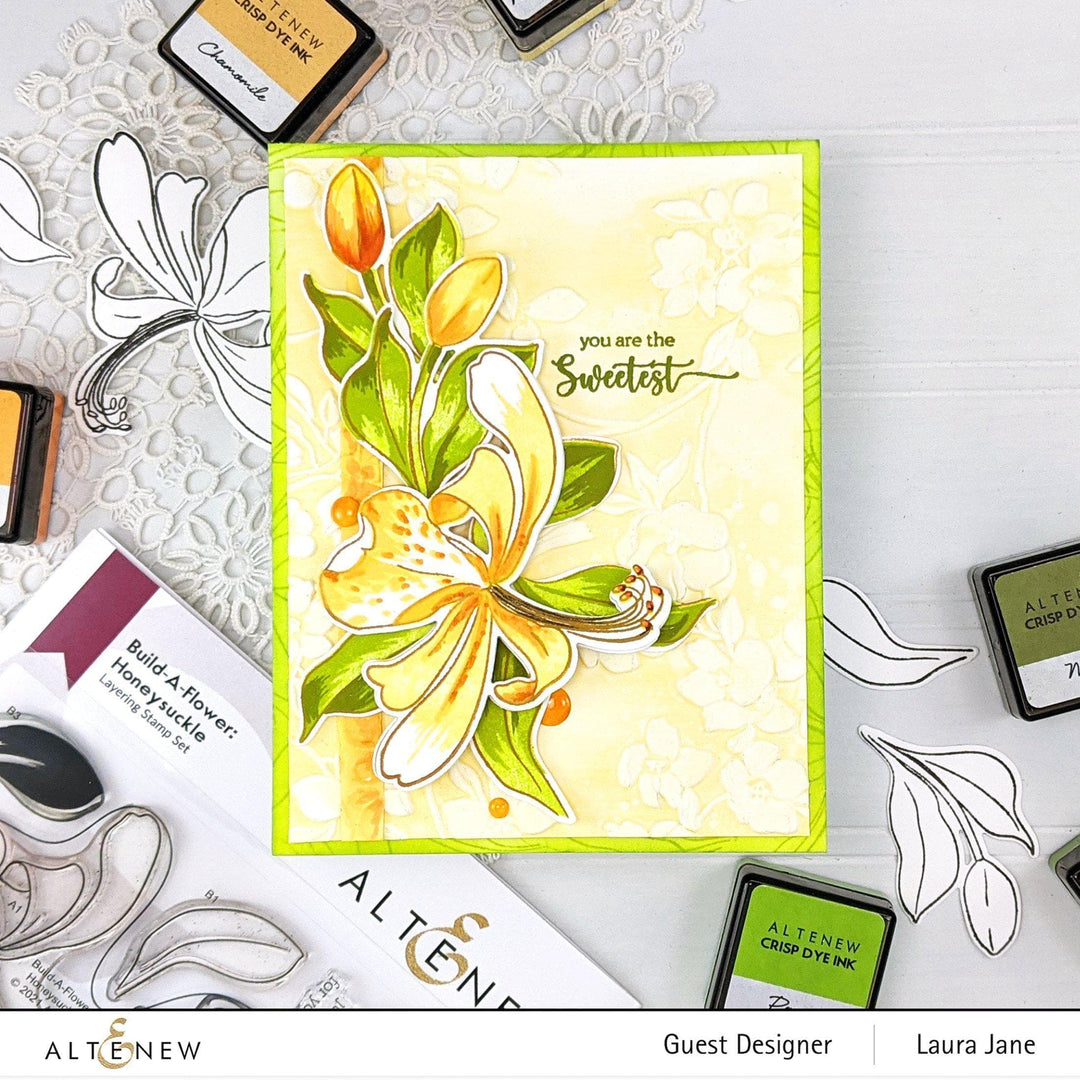 Build-A-Flower Set Build-A-Flower: Honeysuckle Layering Stamp & Die Set