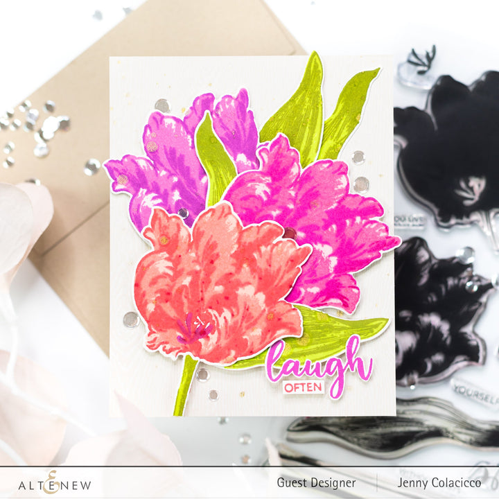 Build-A-Flower Set Build-A-Flower: Parrot Tulips Layering Stamp & Die Set