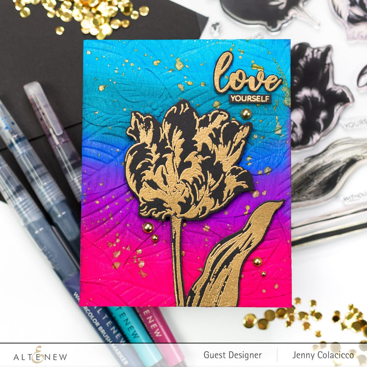 Build-A-Flower Set Build-A-Flower: Parrot Tulips Layering Stamp & Die Set