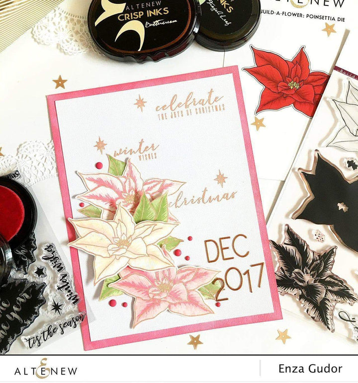 Build-A-Flower Set Build-A-Flower: Poinsettia Layering Stamp & Die Set